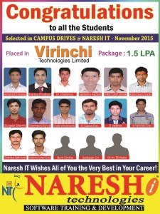 Virinchi Technologies Placed Naresh IT Students